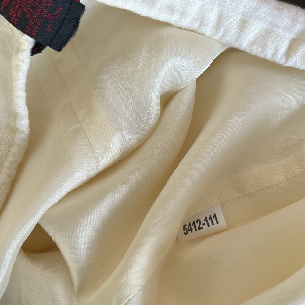 🌼3 for $15🌼 Debbie Shuchat 100% Linen Fully Lines Lace Cuff Wide Leg Pants - Picture 6 of 11